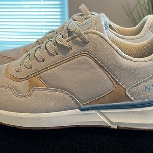 NYC Men's Sneakers in Light Beige and Tan